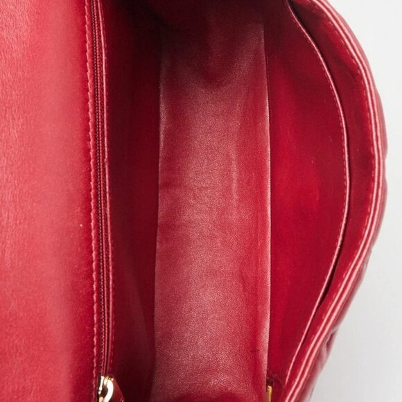 Chanel Red Quilted Cross Stitch Leather Small Coco Handle Bag - Picture 11 of 11